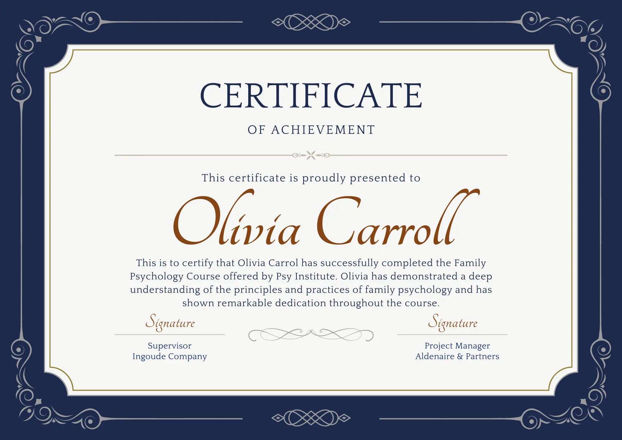 Achievement Certificate